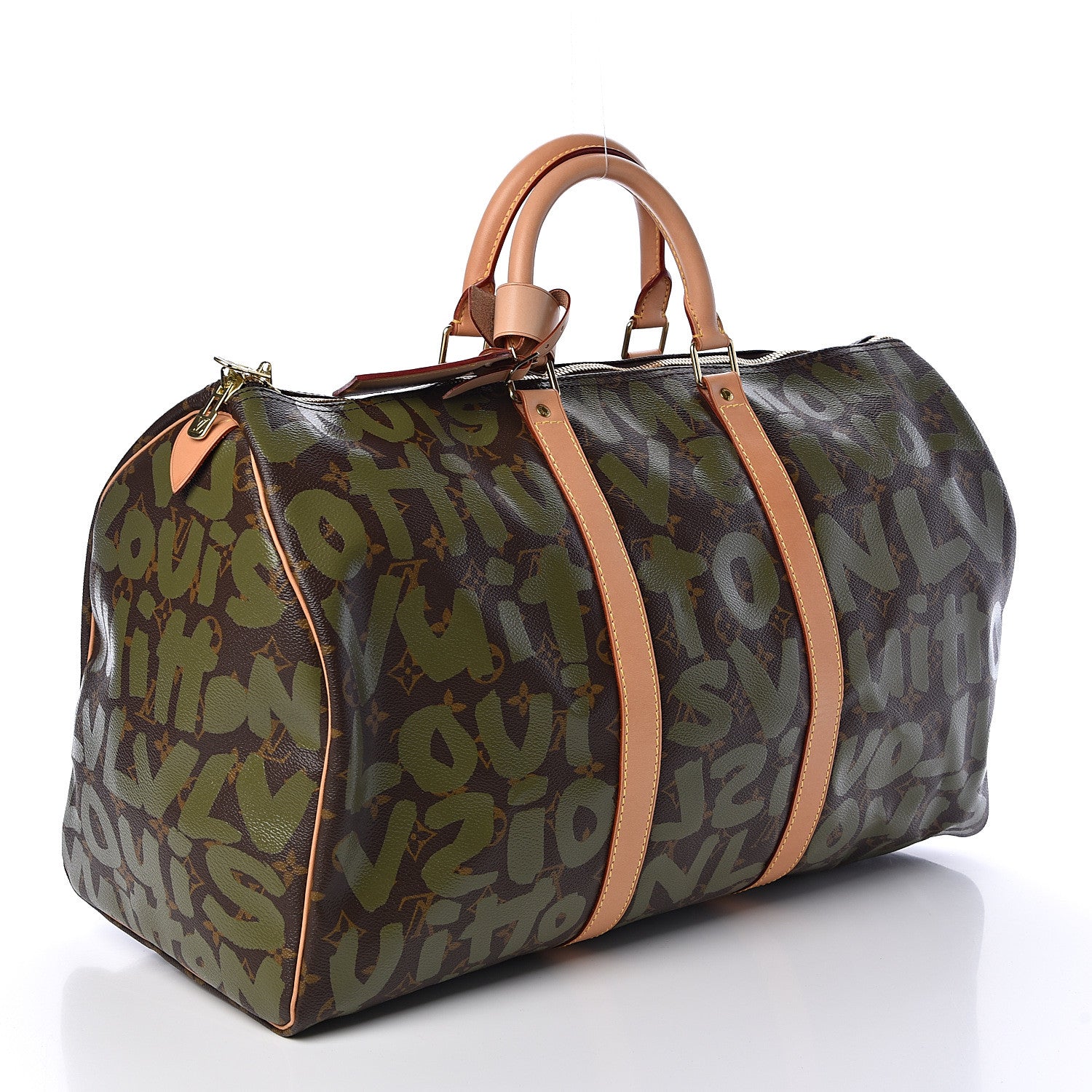 Louis Vuitton Graffiti Keepall 50 Kaki 3 of 11
