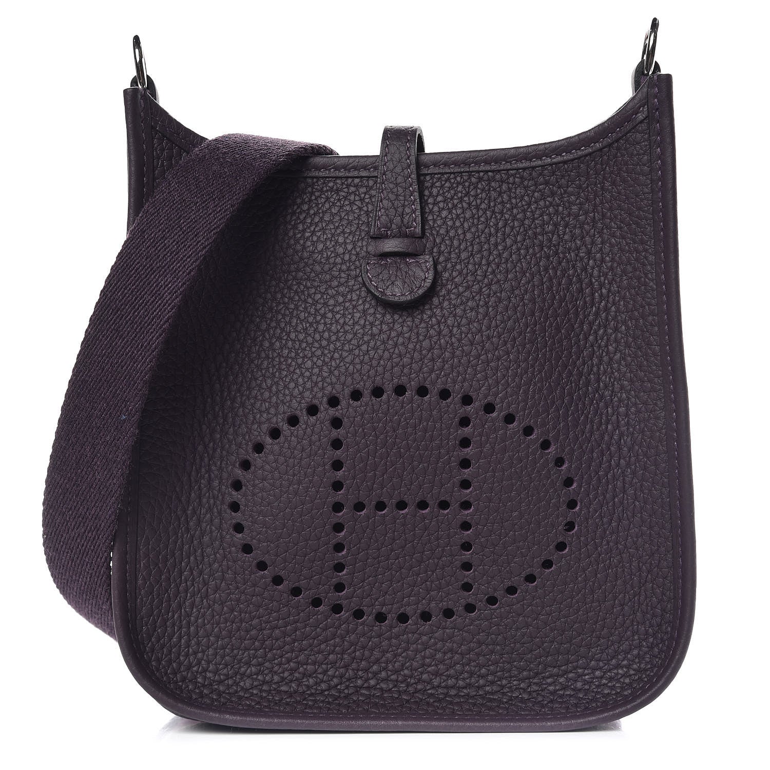 Hermes Taurillon Clemence Evelyne TPM Raisin 1 of 10