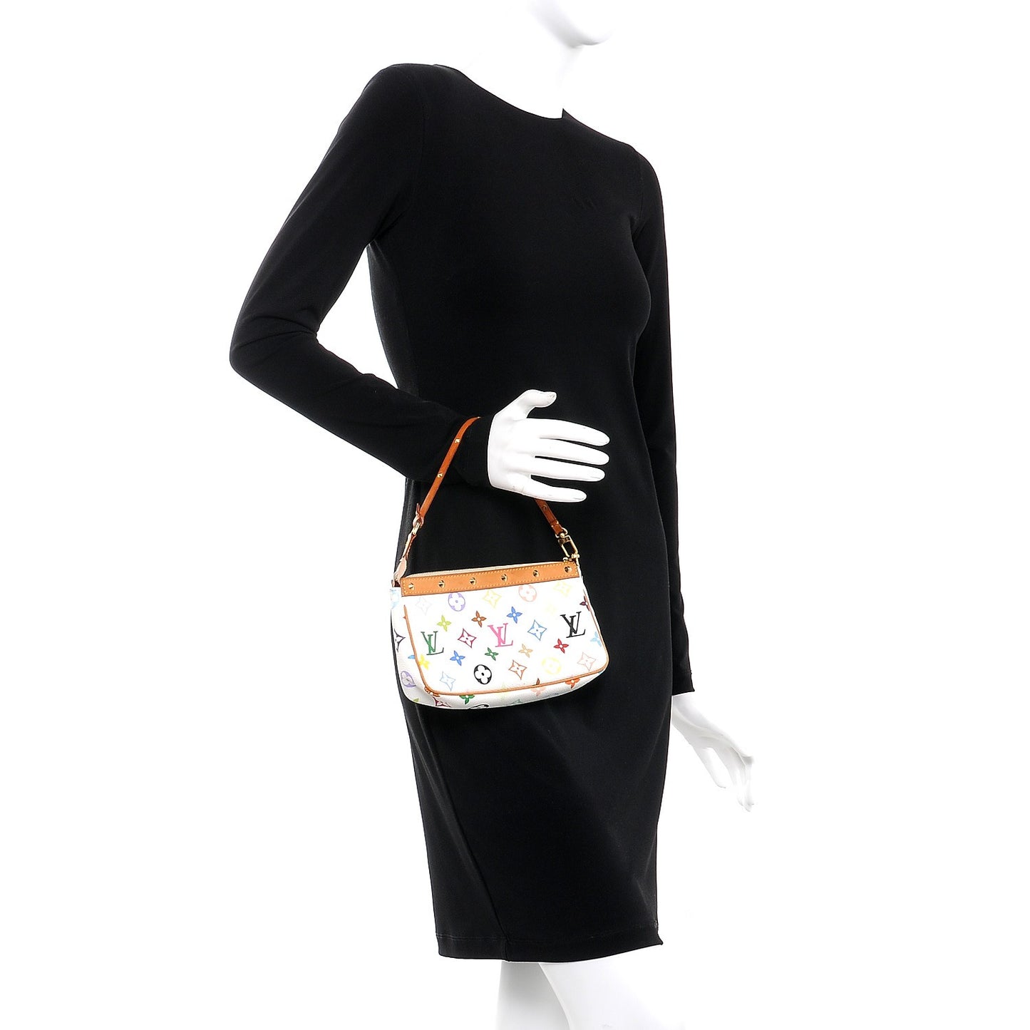 Monogram Multicolor Pochette Accessories White
