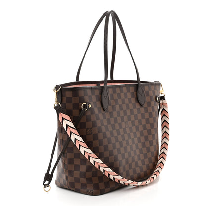Louis Vuitton Damier Ebene Braided Neverfull MM Pink 4 of 10