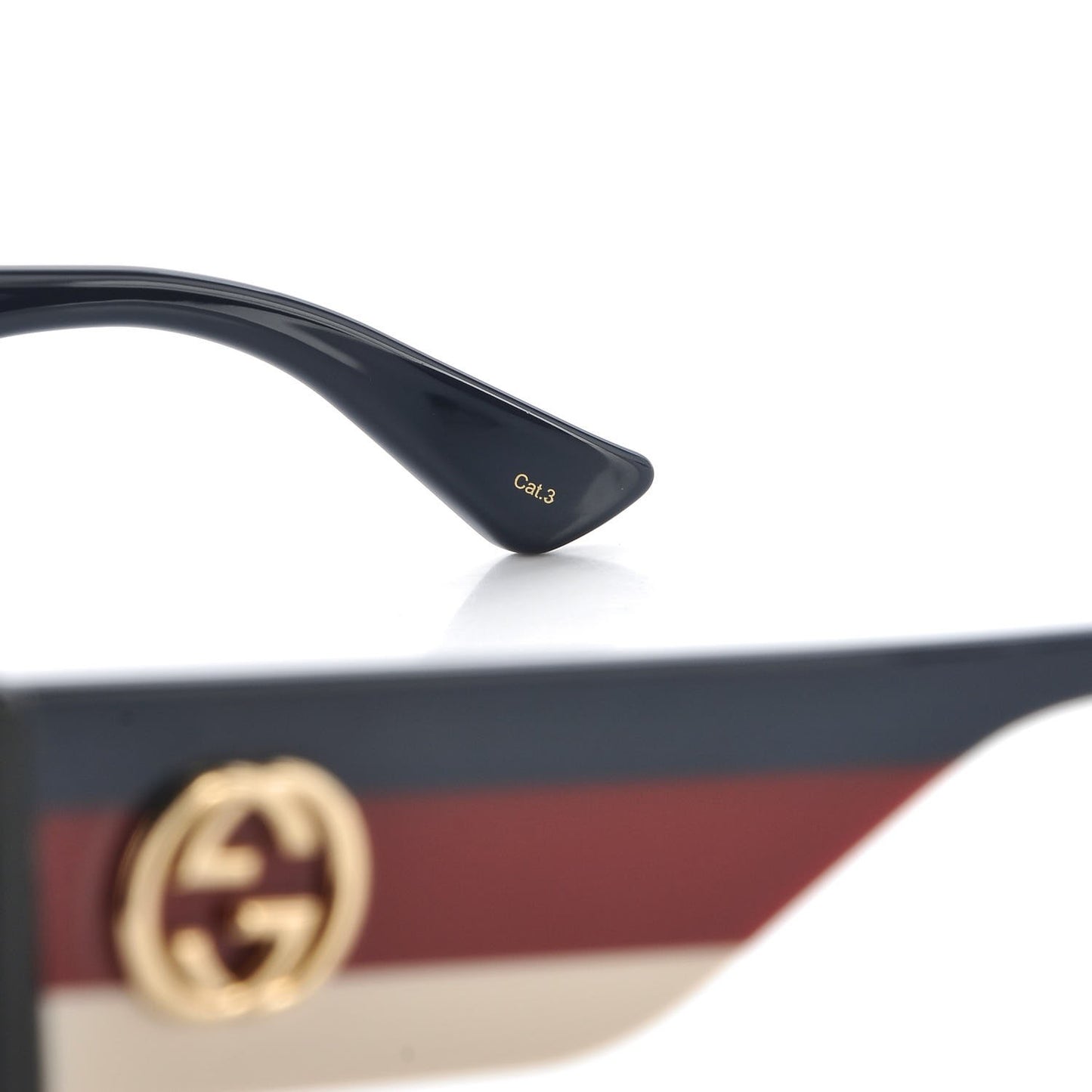 Acetate Web Oversized Frame Rectangle Sunglasses GG0276S Black
