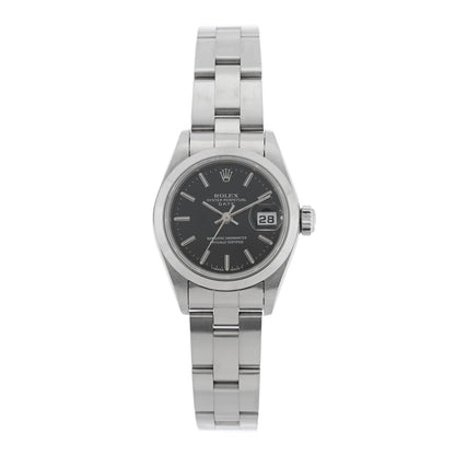Rolex Stainless Steel 26mm Oyster Perpetual Date Watch Black 69160 1 of 4