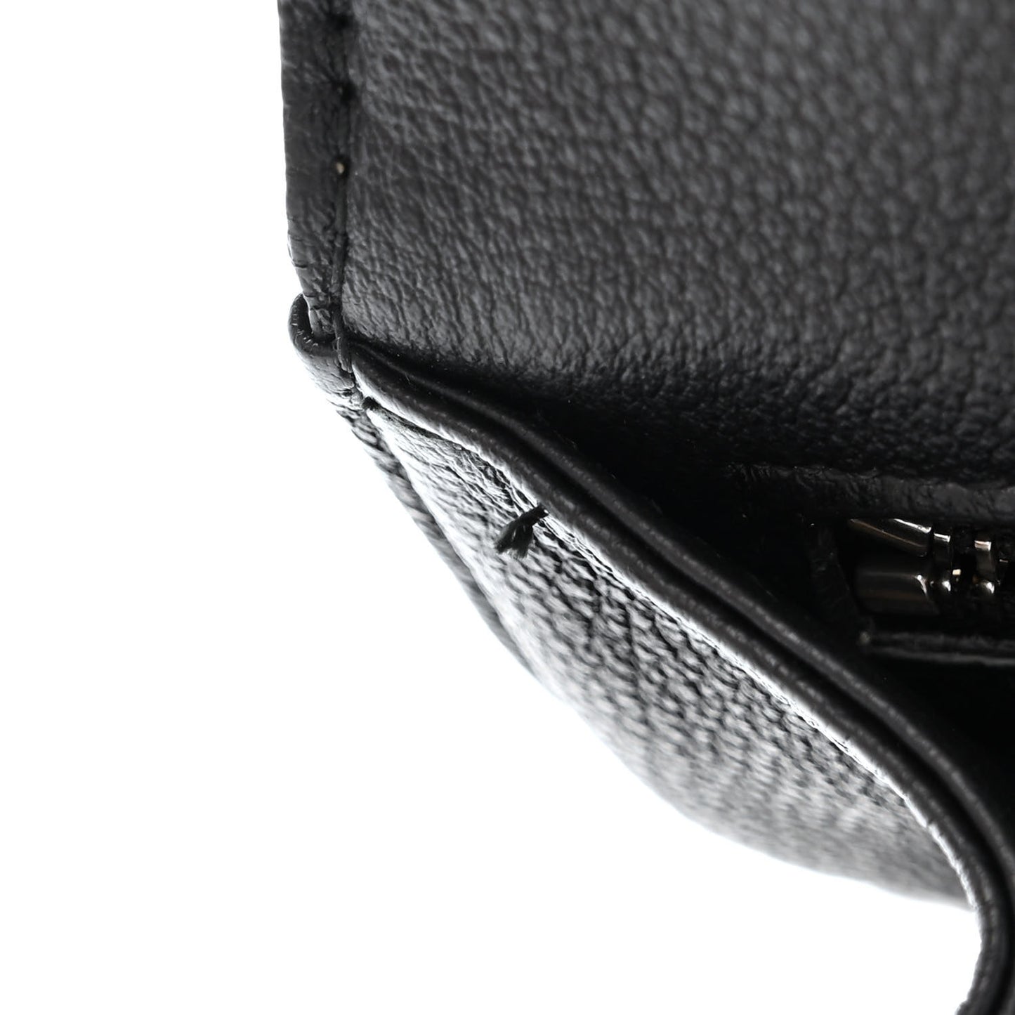 Grained Calfskin Perforated Diorama Flap Bag Black