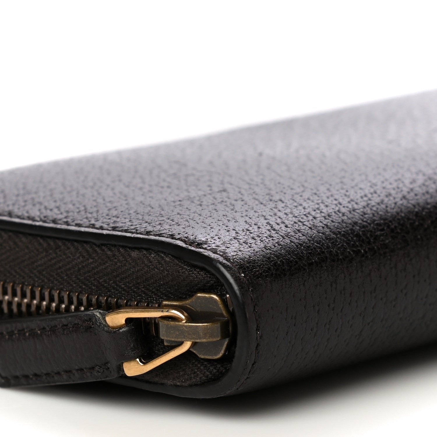 Gucci Dollar Calfskin Boar Effect GG Marmont Zip Around Wallet Dark Cocoa 8 of 15