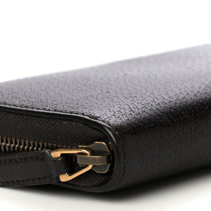 Gucci Dollar Calfskin Boar Effect GG Marmont Zip Around Wallet Dark Cocoa 8 of 15