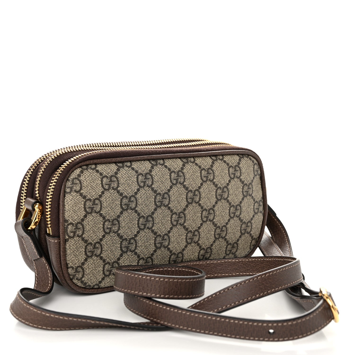 Gucci GG Supreme Monogram Web Mini Ophidia GG Bag Brown 3 of 13