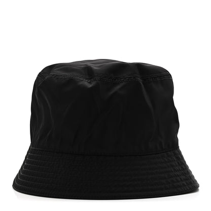 Prada Re-Nylon Metal Triangle Logo Womens Bucket Hat M Black 5 of 8