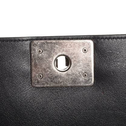 Chanel Calfskin Chevron Medium Boy Flap Black 6 of 8
