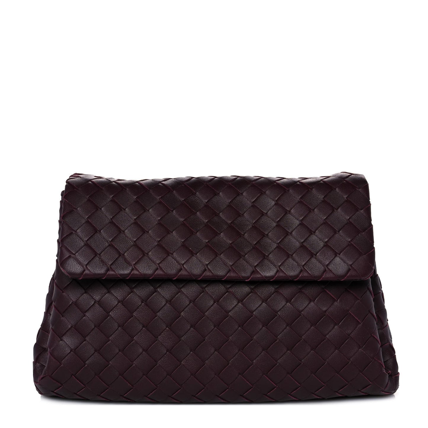 Nappa Intrecciato Flap Clutch Opera