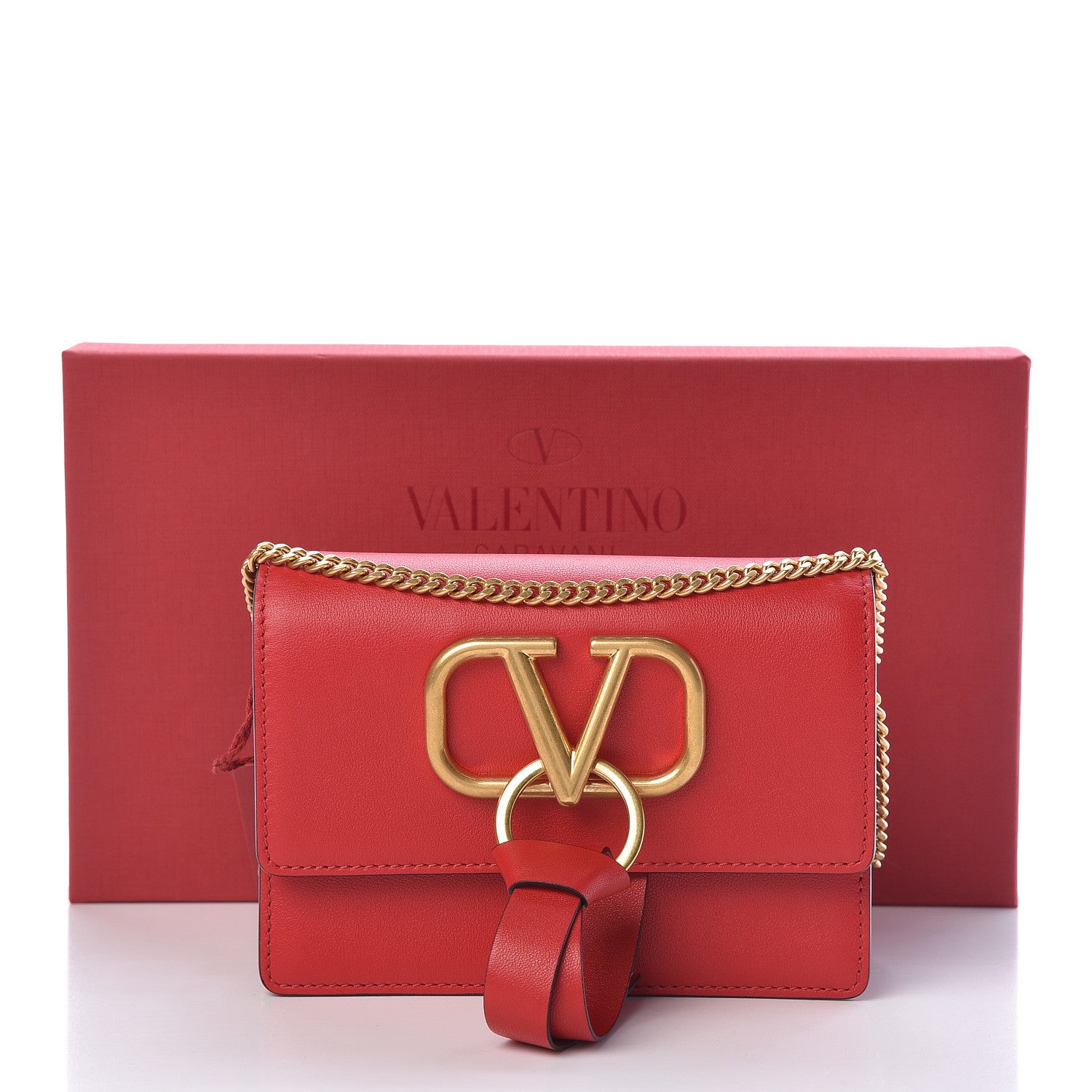 Valentino Garavani Smooth Calfskin Mini Vring Crossbody Bag Rouge Pur 11 of 11