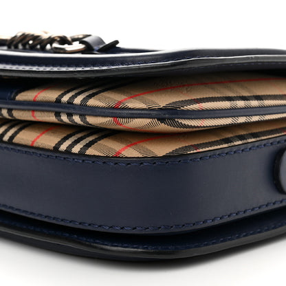 Burberry Smooth Calfskin 1983 Knight Check Link Shoulder Bag Ink Blue 10 of 10