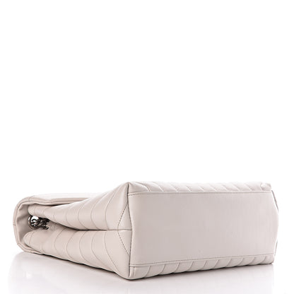 Saint Laurent Calfskin Y Quilted Monogram Medium Loulou Chain Satchel Ivory 4 of 11