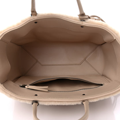 Balenciaga Merino Wool Papier A6 Zip Around Tote Beige Tapioca 6 of 9