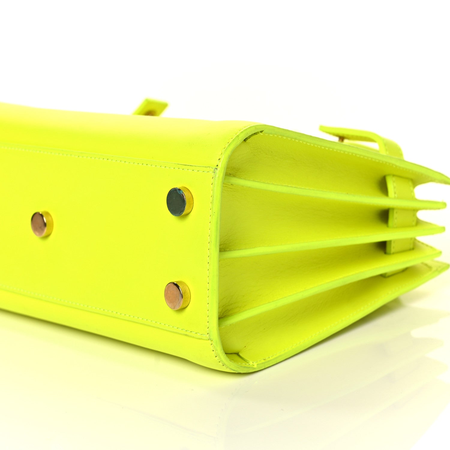 Saint Laurent Calfskin Nano Sac De Jour Neon Yellow 8 of 8