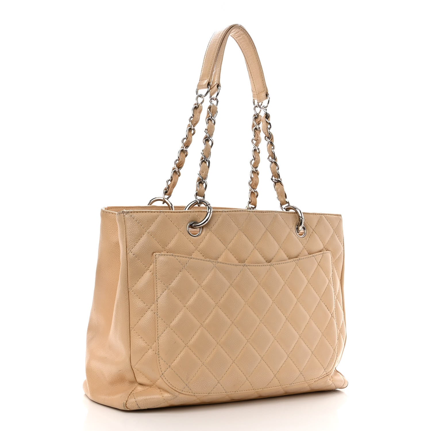 Chanel Caviar Quilted Grand Shopping Tote GST Beige 2 of 11
