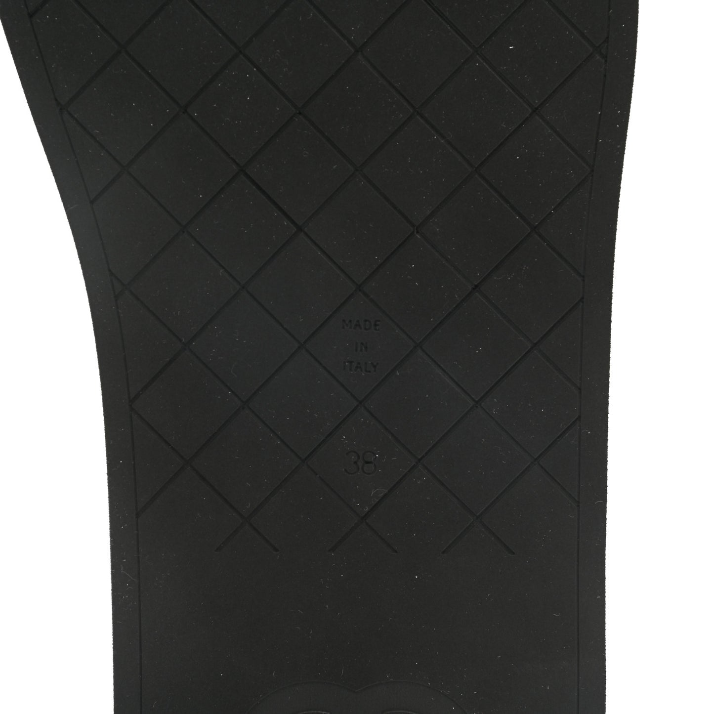 Lambskin CC Thong Sandals 38 Black