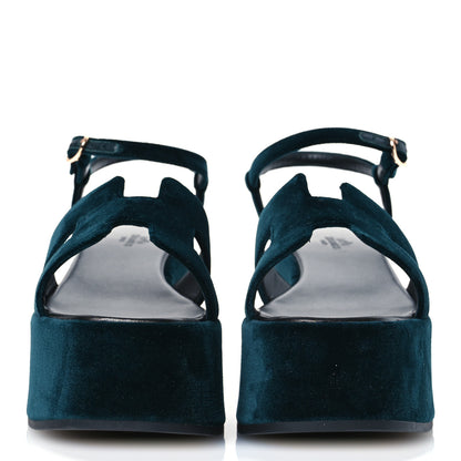 Hermes Velvet Jam 30 Sandals 39 Vert Fonce 3 of 12