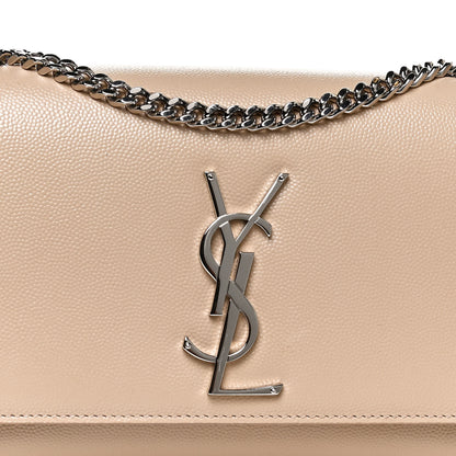 Saint Laurent Grain De Poudre Small Monogram Kate Satchel Nude Powder 8 of 10