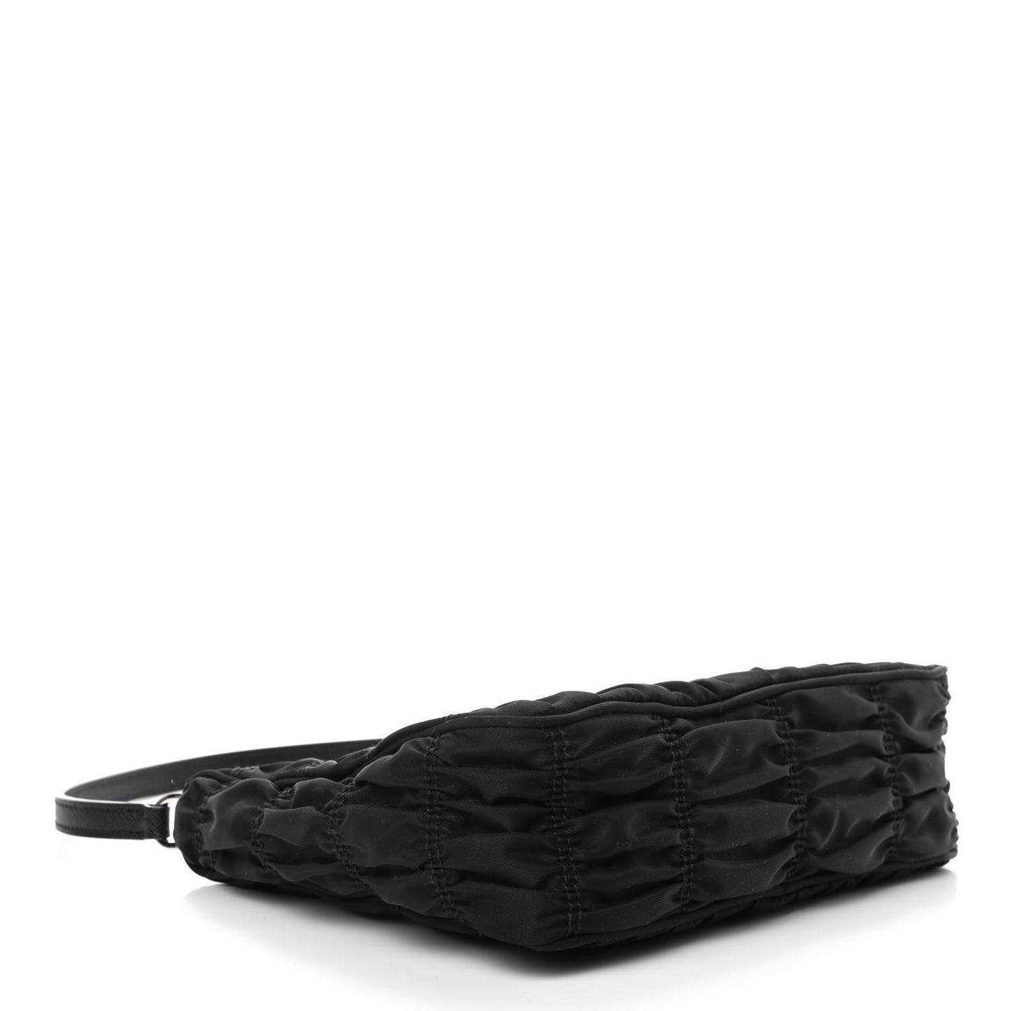 Tessuto Nylon Gaufre Shoulder Bag Black