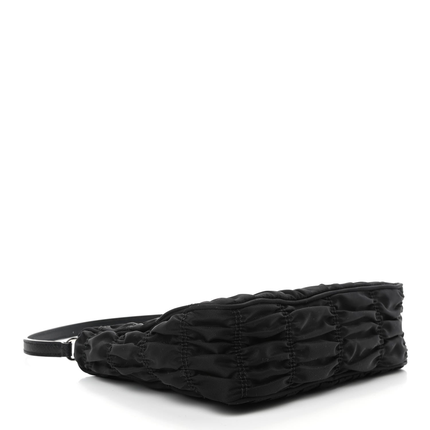 Prada Tessuto Nylon Gaufre Shoulder Bag Black 3 of 4