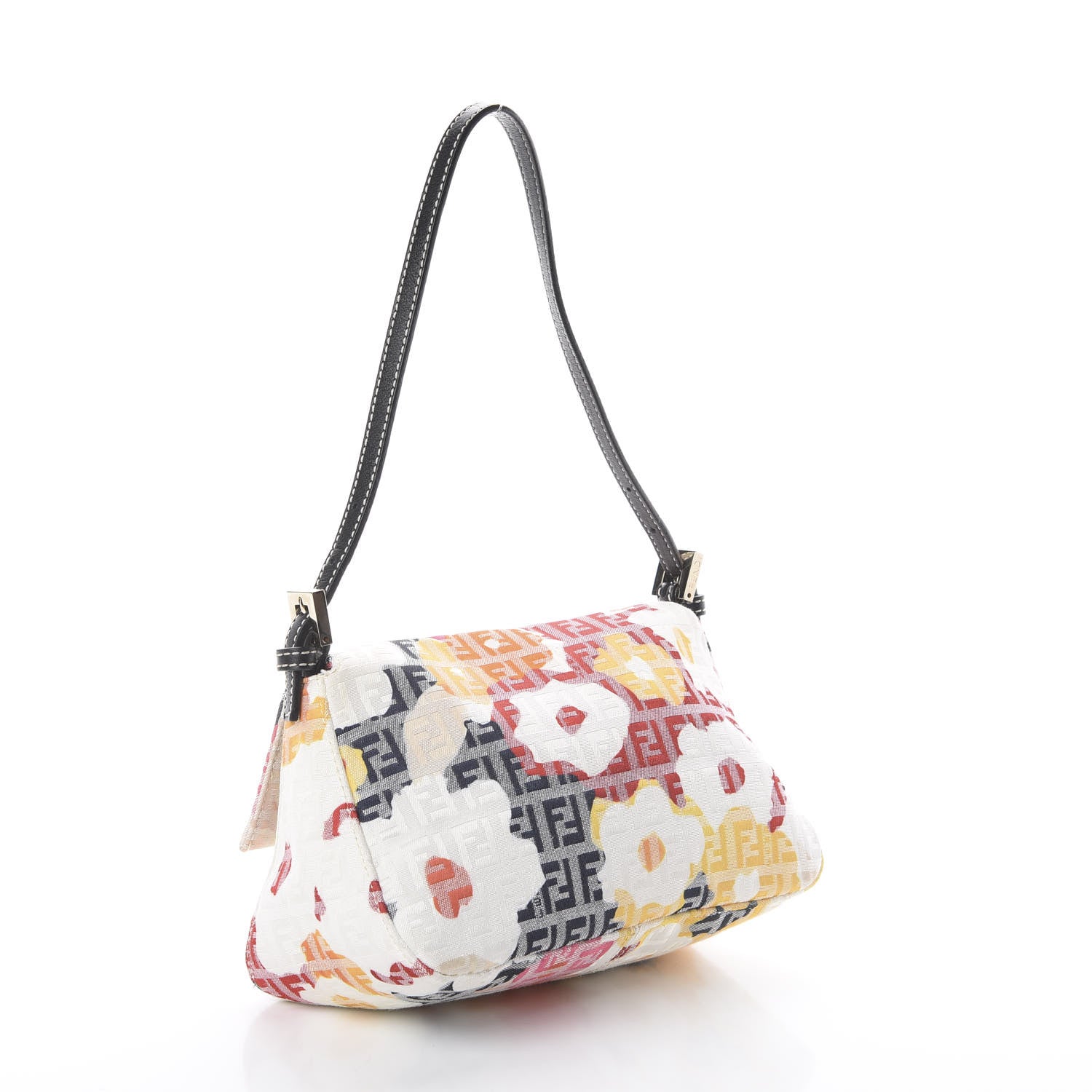 Fendi Zucchino Vitello Floral Mini Forever Mini Mama Baguette Beige Multicolor 2 of 8