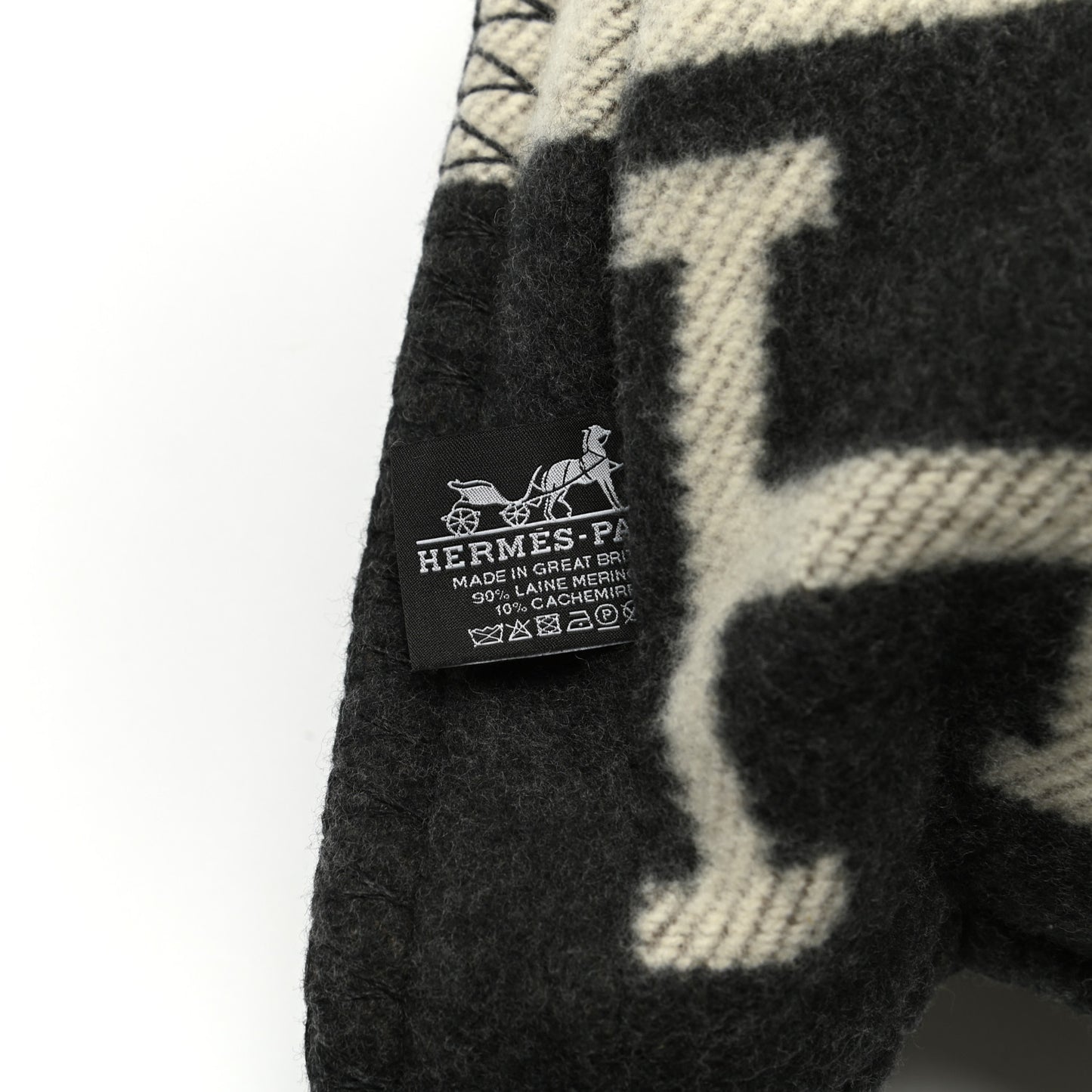 Wool Cashmere Avalon Pillow PM Ecru Gris Fonce