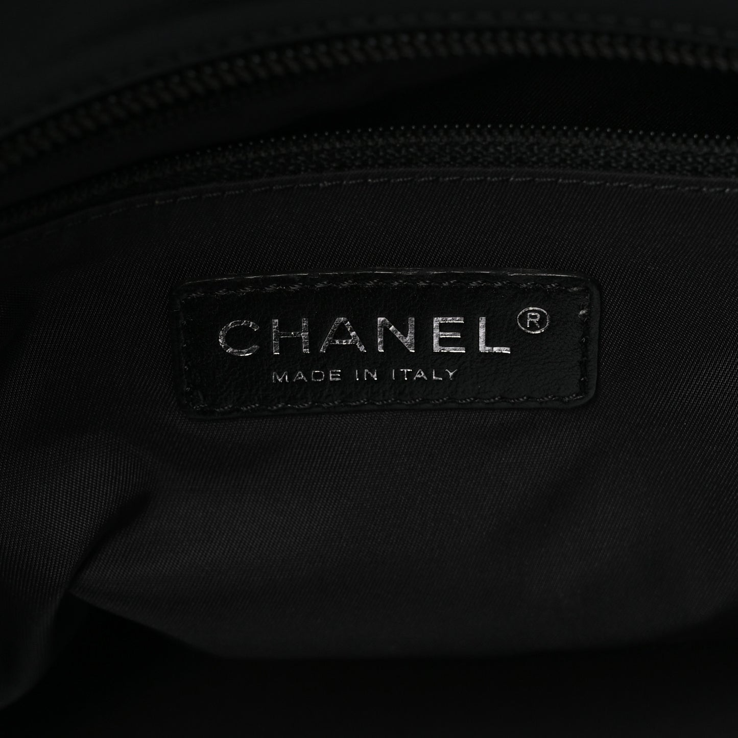 Coated Canvas Quilted Large Paris Biarritz Tote Black