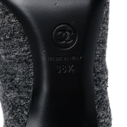 Chanel Tweed Short Boot 38.5 Grey 6 of 10