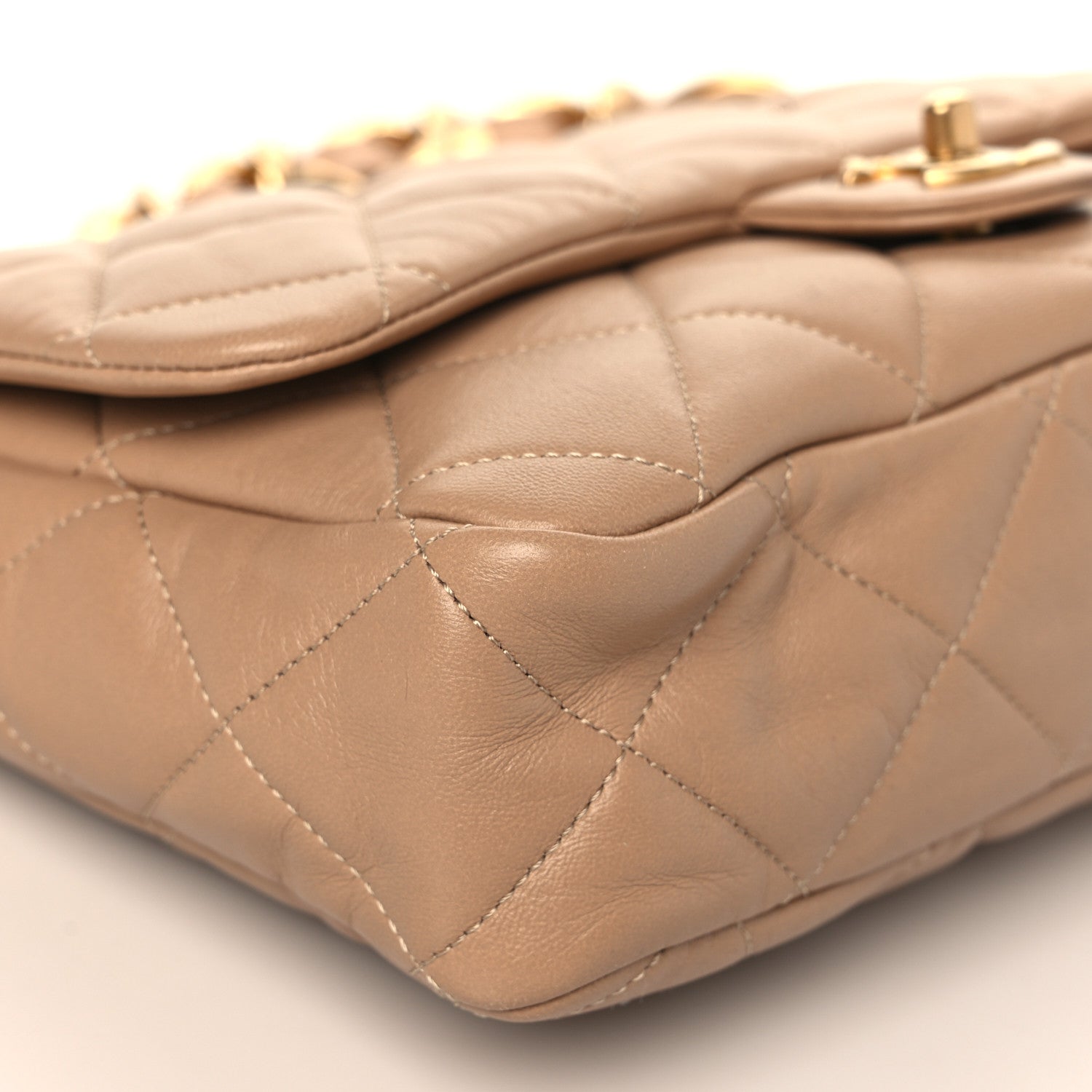 Chanel Lambskin Quilted Large CC Funky Town Flap Beige 7 of 8