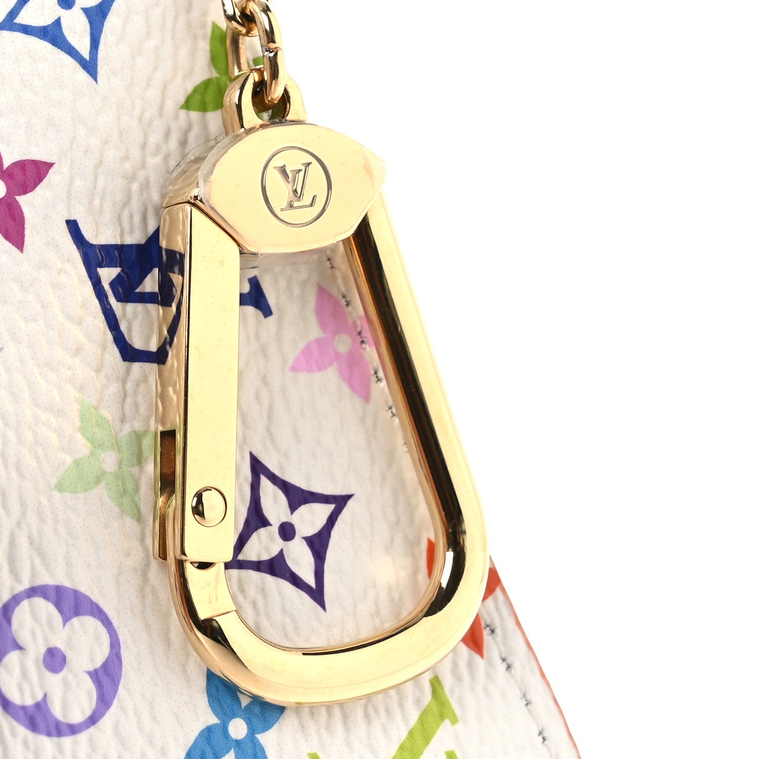 Louis Vuitton LV X TM Monogram Multicolor Key Pouch White 9 of 10