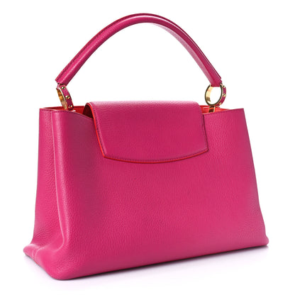 Louis Vuitton Taurillon Capucines MM Hibiscus Flamingo 3 of 10