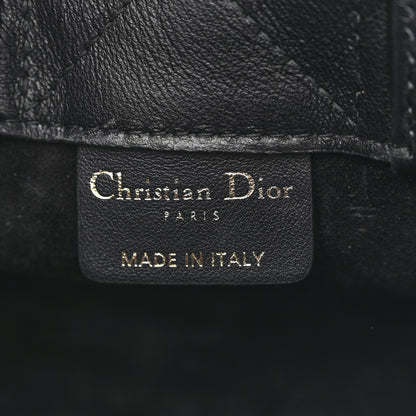 Christian Dior Calfksin Macrocannage Mini Book Tote Black 6 of 11