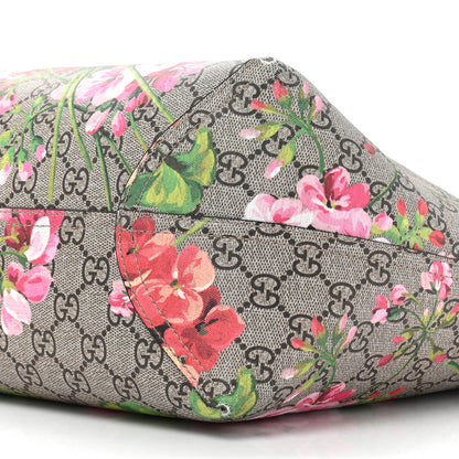 Gucci GG Supreme Monogram Blooms Small Reversible Tote Beige Multicolor Dry Rose 11 of 29