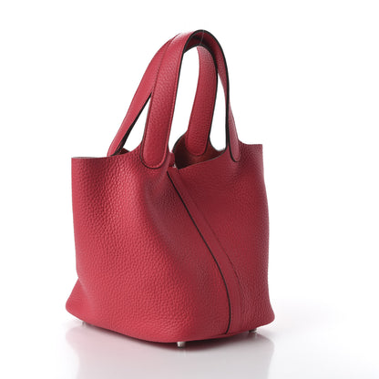Hermes Taurillon Clemence Picotin Lock 18 PM Rose Extreme 3 of 10