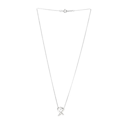 Tiffany Sterling Silver Small Paloma Picasso Loving Heart Pendant Necklace 3 of 5