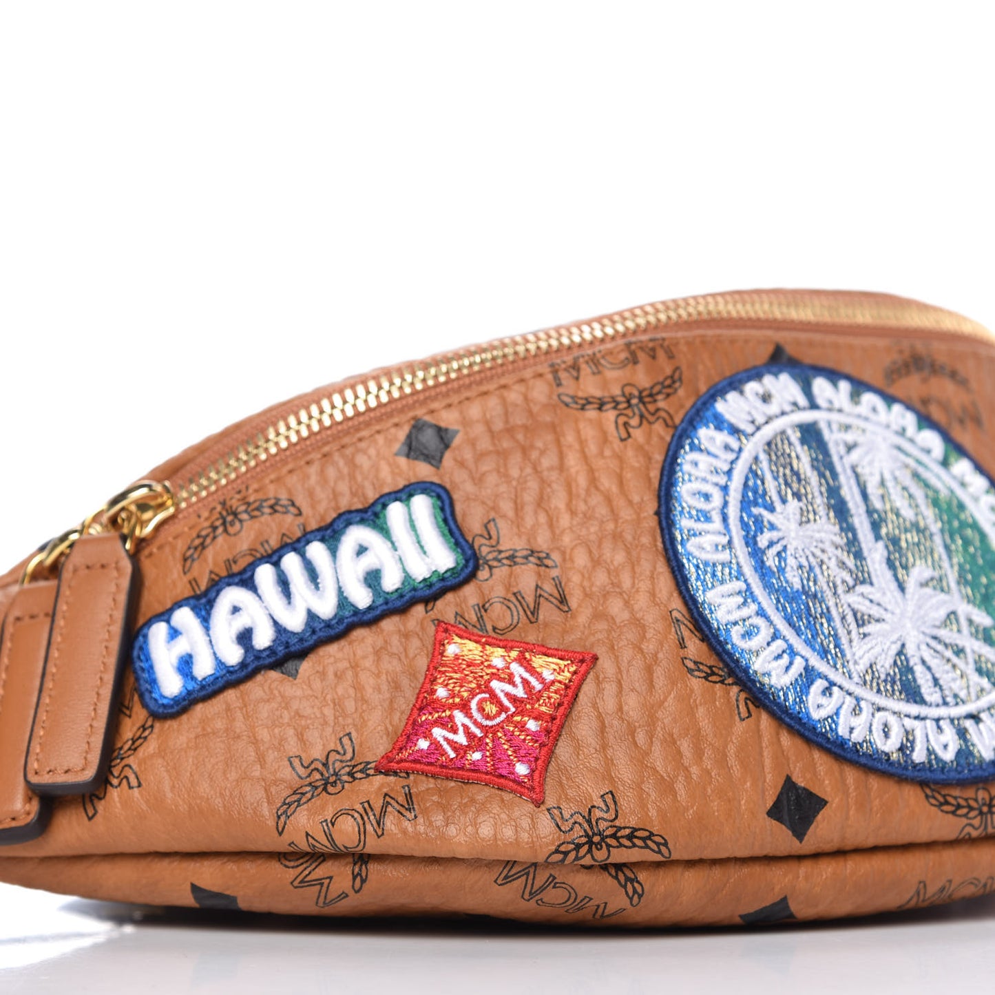 Visetos Hawaii Patch Small Stark Belt Bag Cognac