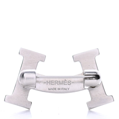 Hermes Palladium Smile H Brooch 3 of 4