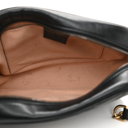 Gucci Calfskin Matelasse Small GG Marmont Chain Shoulder Bag Black 5 of 10
