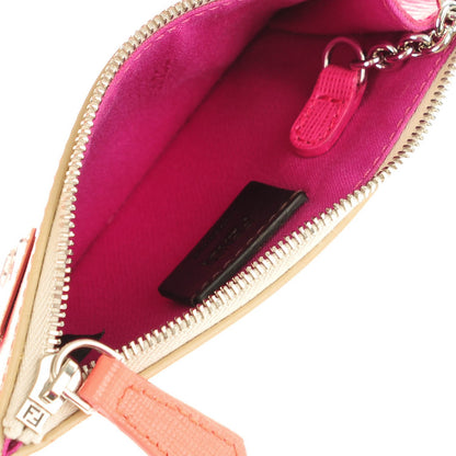 Fendi Saffiano Crystal Eye Monster Coin Pouch Key Case Bellini Multicolor 5 of 7
