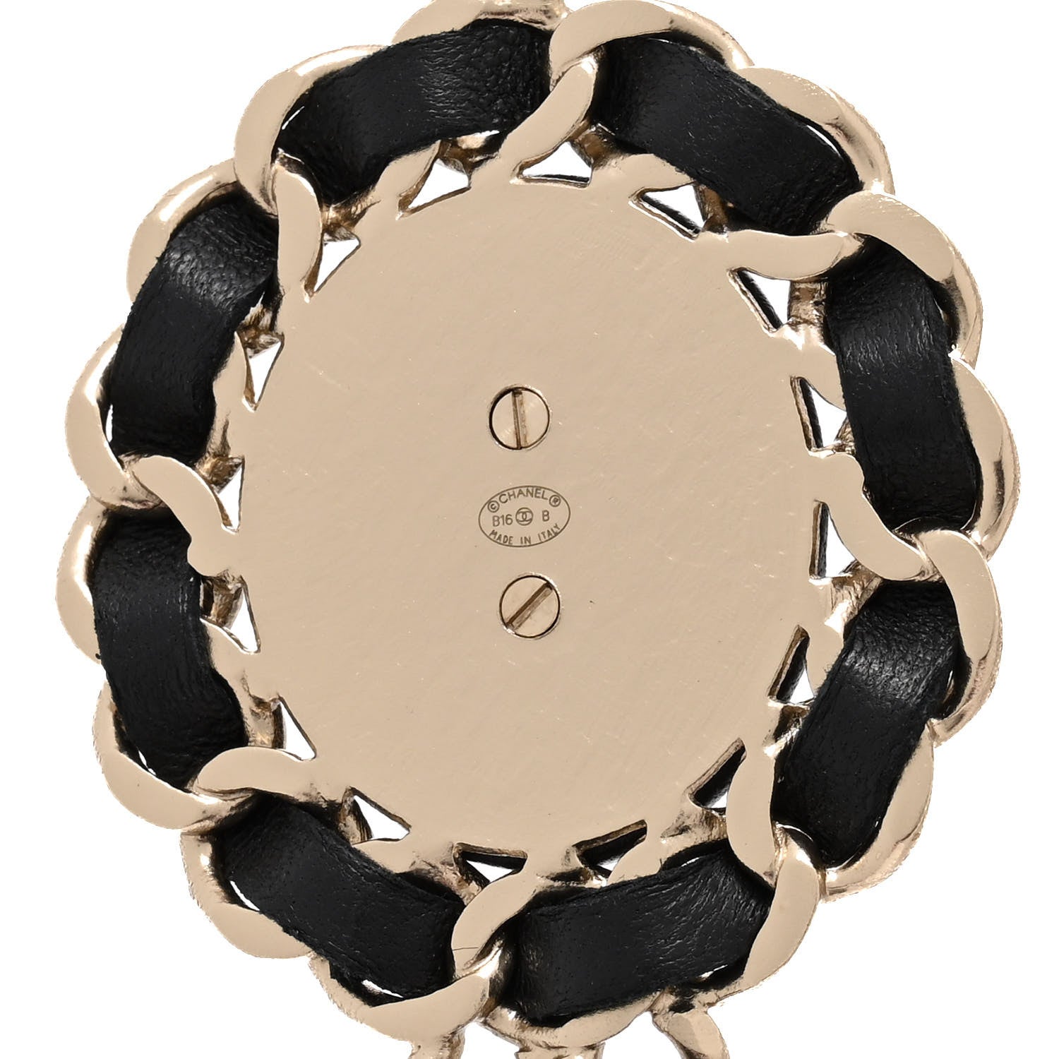 Chanel Lambskin CC Long Chain Necklace Black Gold 5 of 5