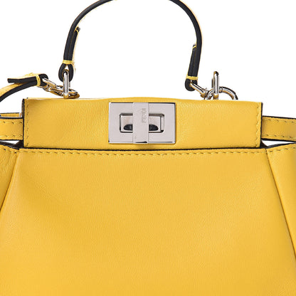 Fendi Shiny Nappa Micro Peekaboo Iconic Satchel Sunflower 11 of 11