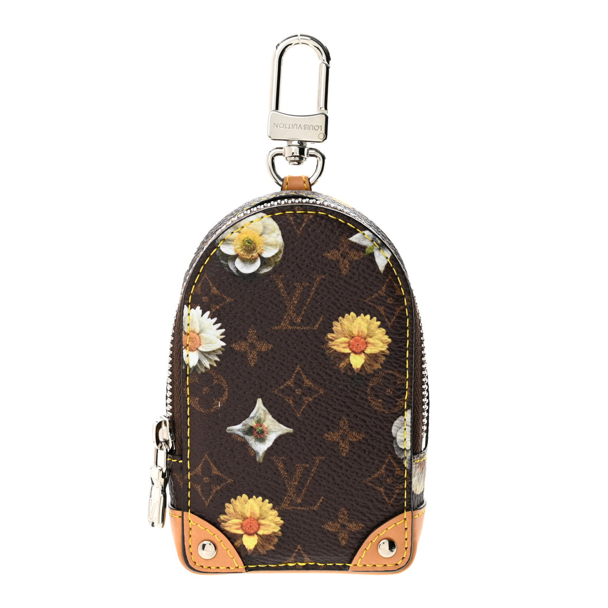 Monogram Flower Pouch Bag Charm