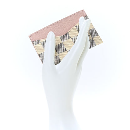 Louis Vuitton Damier Azur Daily Card Holder Rose Ballerine 2 of 6