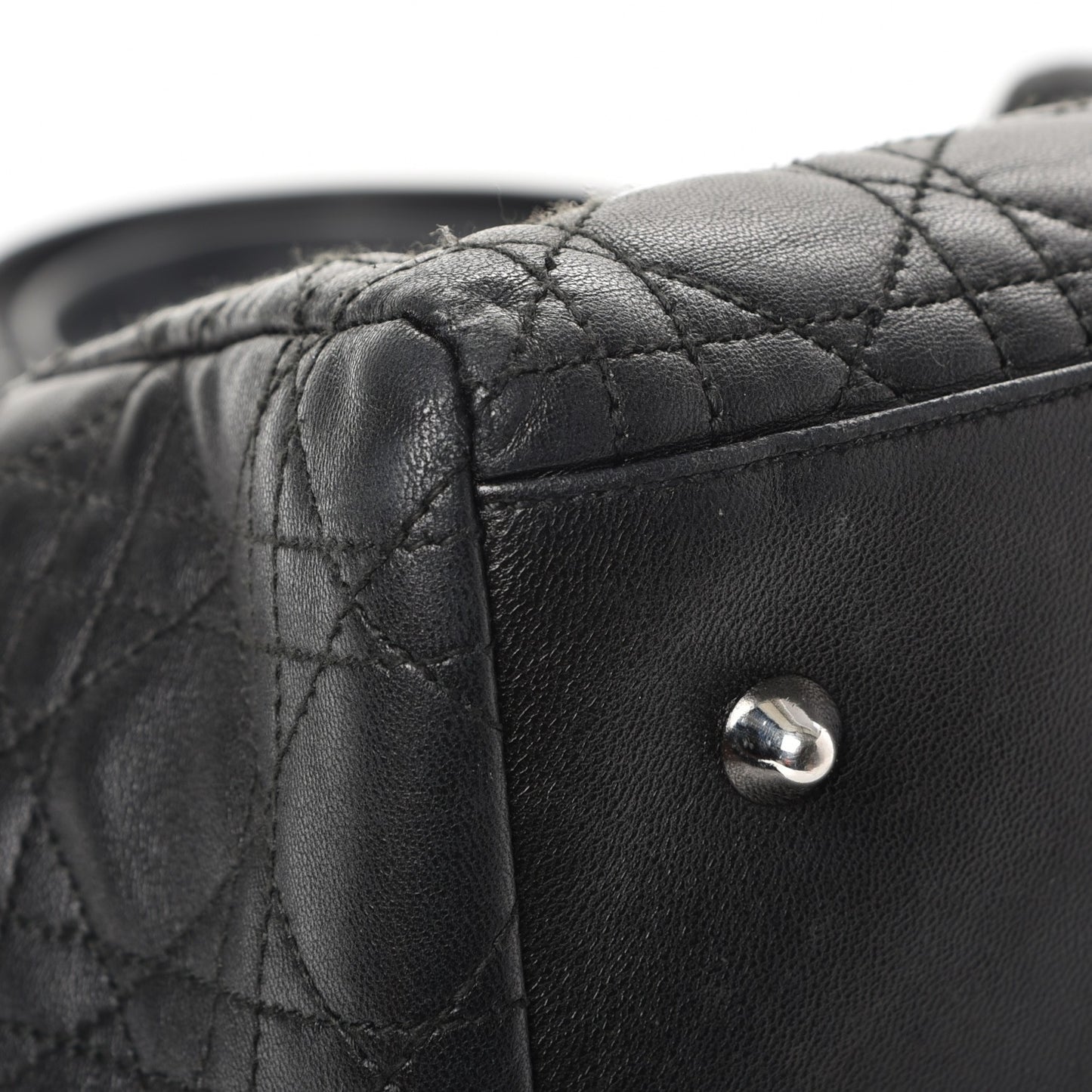 Lambskin Cannage Dior Soft Shopping Tote Black