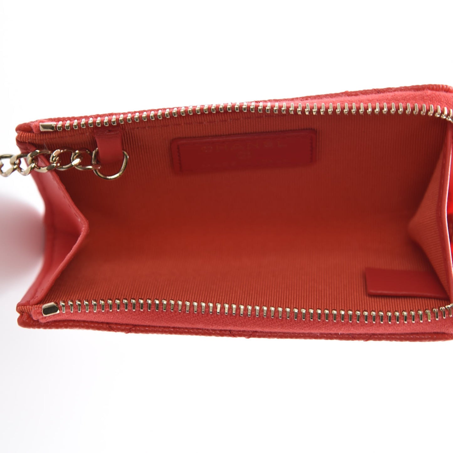 Caviar Quilted Key Holder Case Red