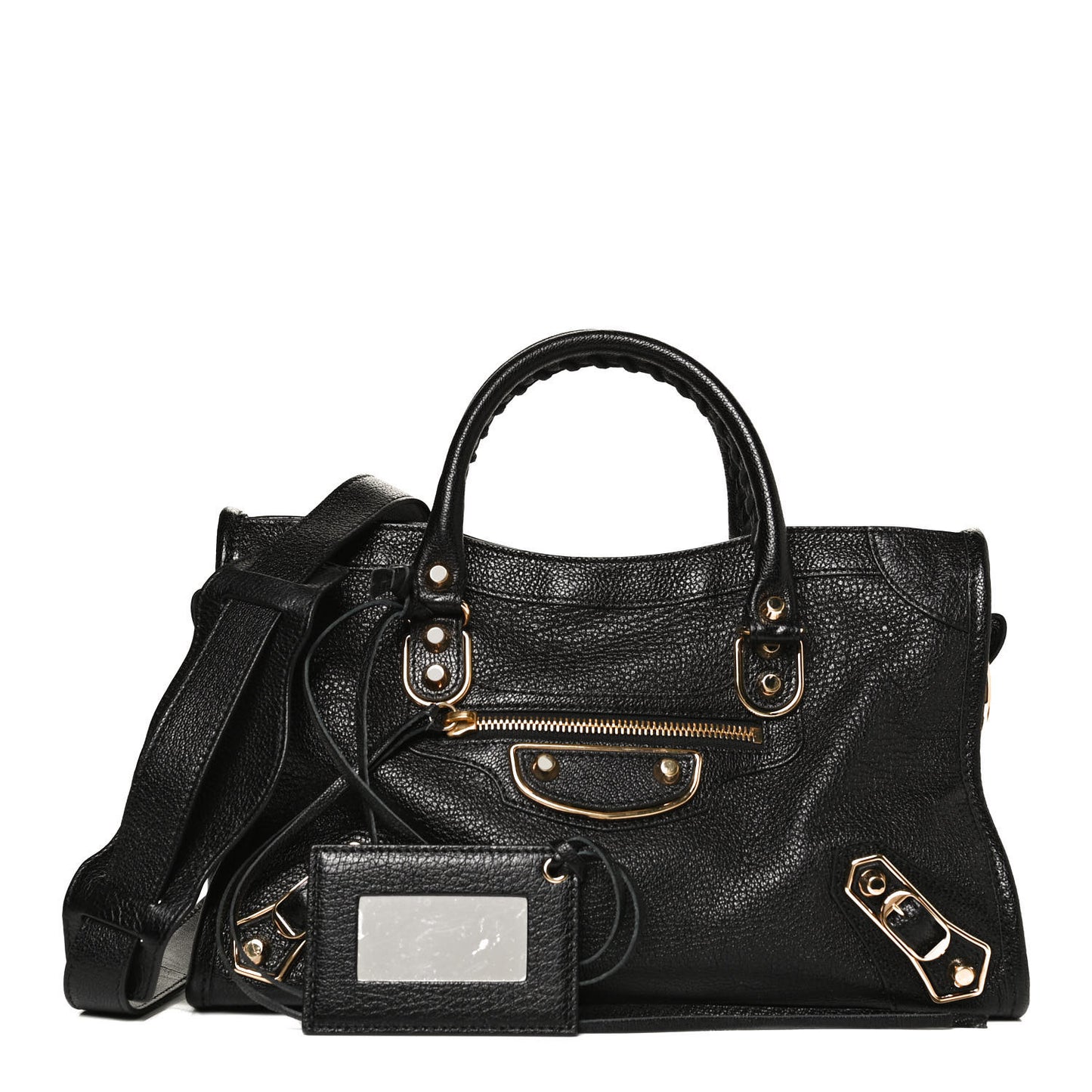 Chevre Gold Metallic Edge Hardware S City Black