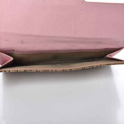 Christian Dior Monogram Long Flap Wallet Pink 6 of 15