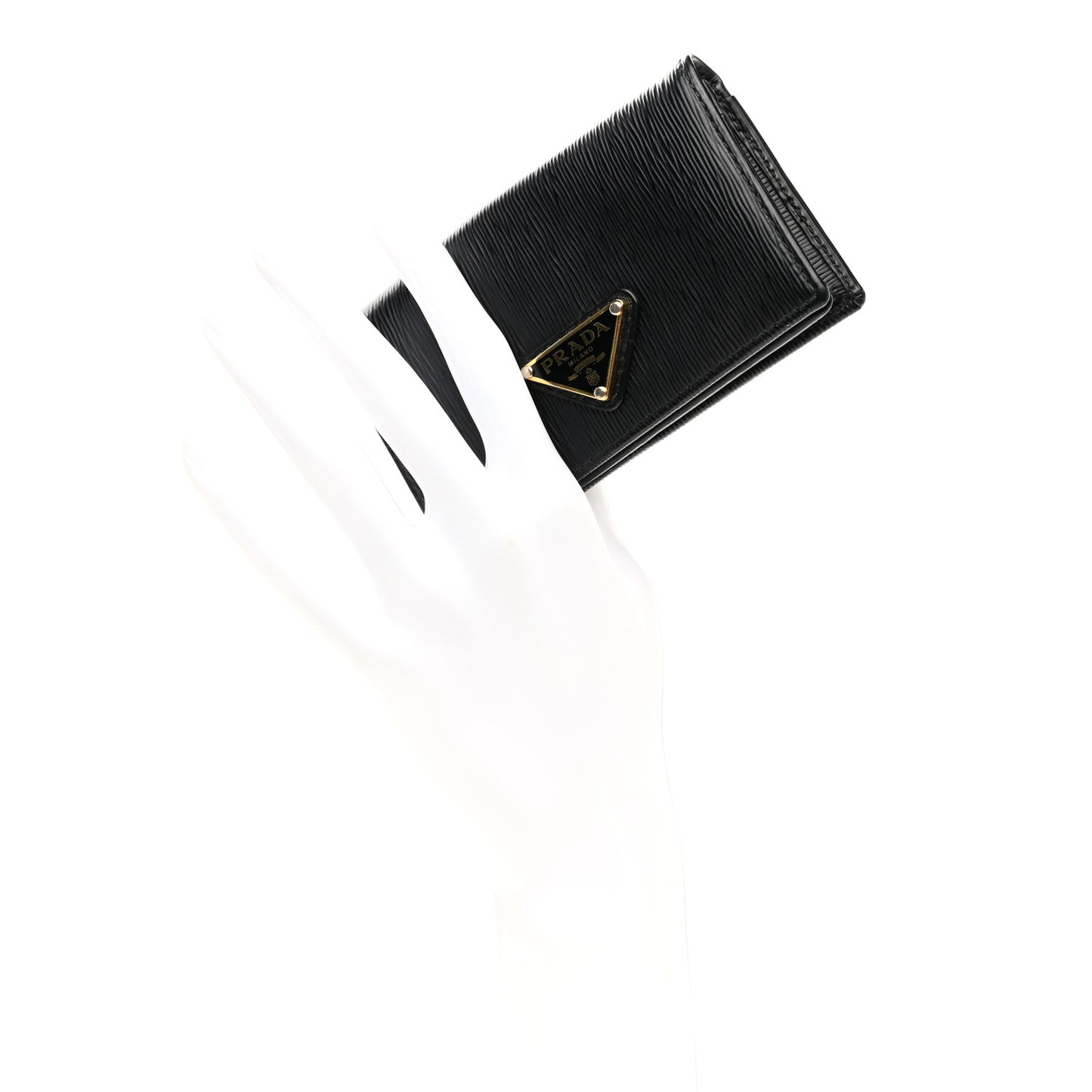 Vitello Move Triangle Logo Card Holder Black