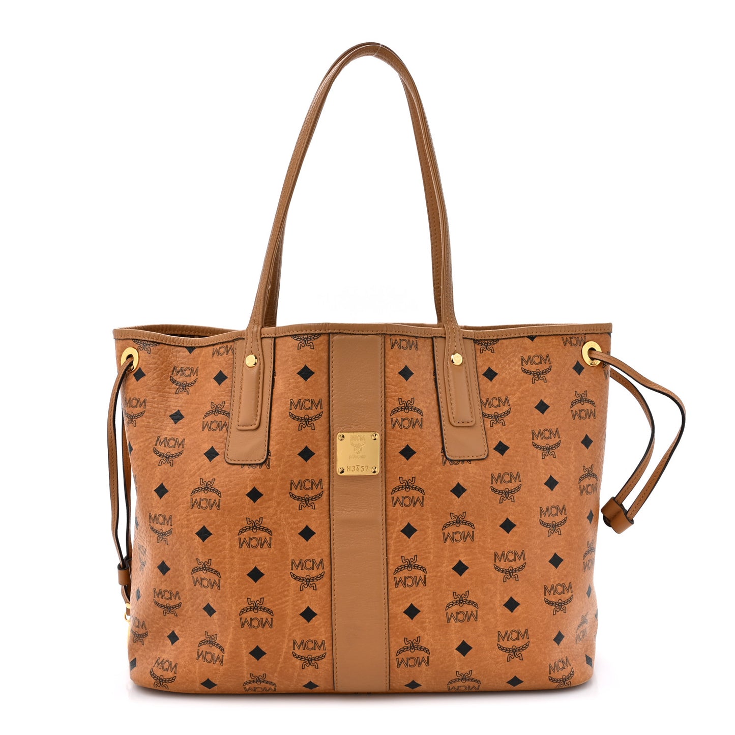 Visetos Medium Liz Reversible Shopper Tote Cognac