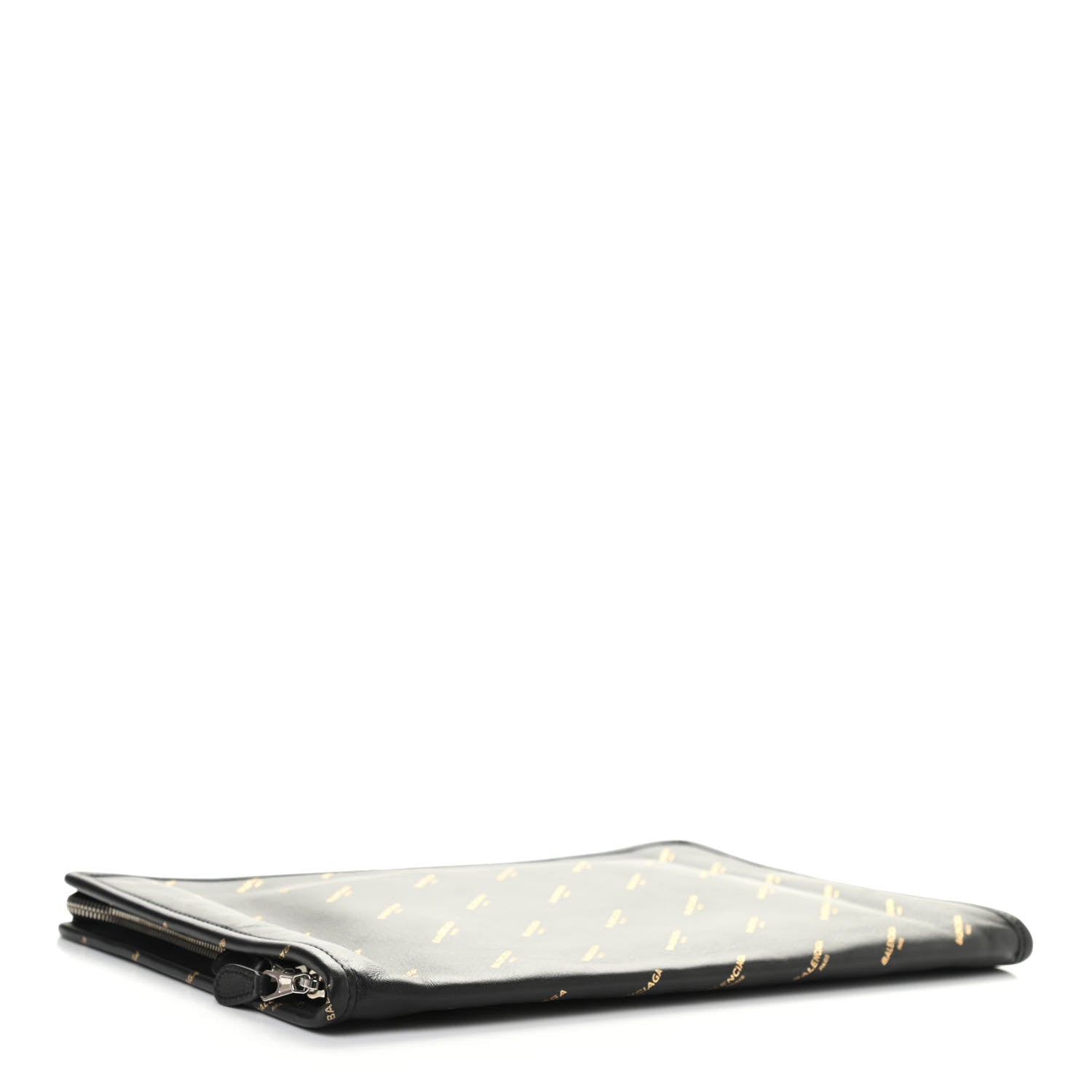 Balenciaga Agneau Allover Logo Pouch Black 4 of 9